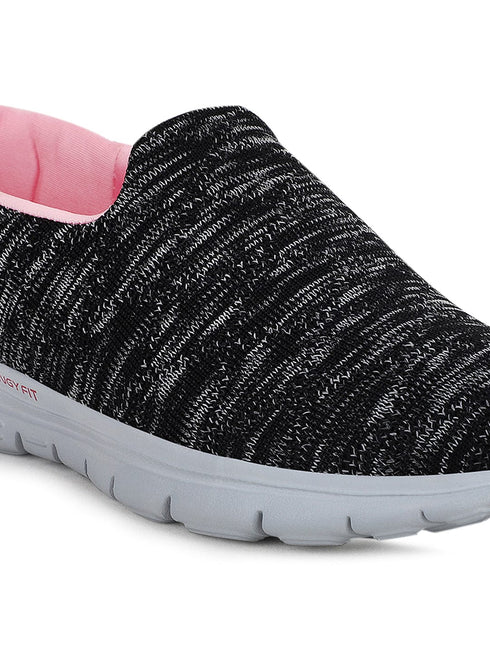 FABIA Black Women's Walking Shoes